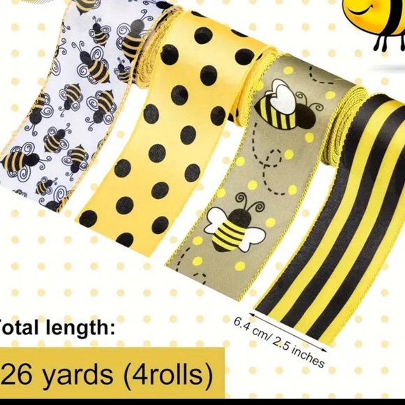 Ribbon , 4rolls BEE Themed - Picture 2 of 2